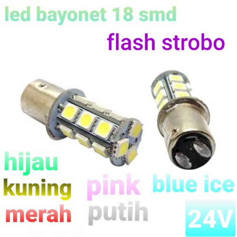 LAMPU REM BAYONET 18 SMD KEDIP