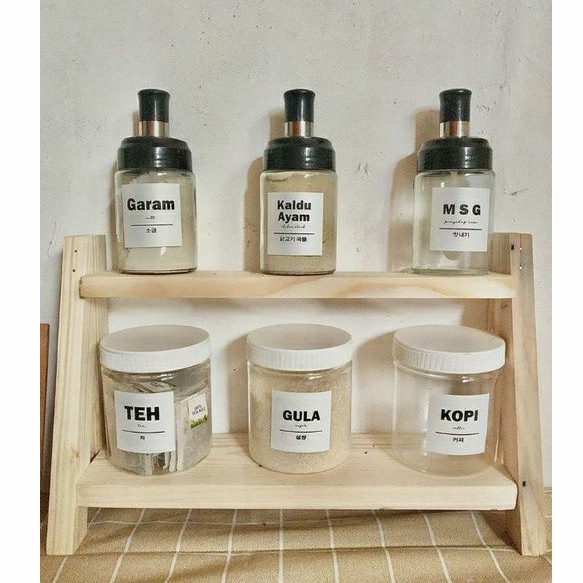 Rak make up/ rak susun kayu/ rak bumbu susun/ rak minimalis/ rak serbaguna/ rak kayu halus
