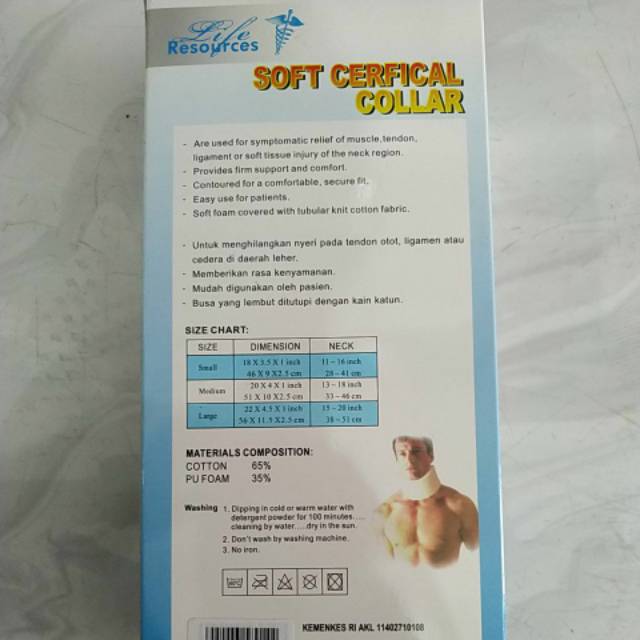 Soft Cervical Collar / Collar Neck / Soft Collar / Penyangga Leher