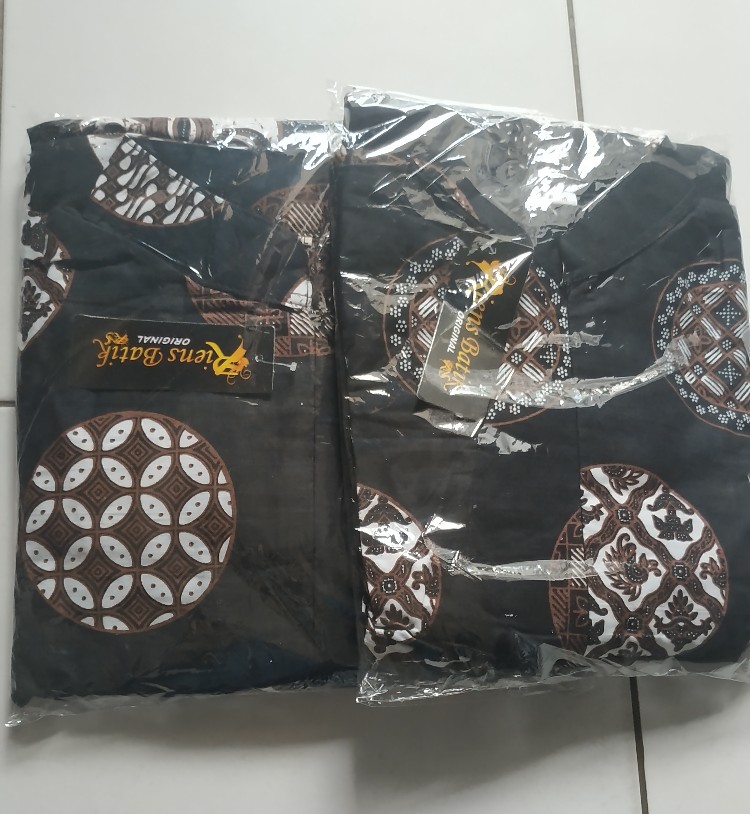 Batik Couple Keluarga Sania Ruffle Ori Ndoro Jowi Dnt Motif Bola Sogan Series Sarimbit