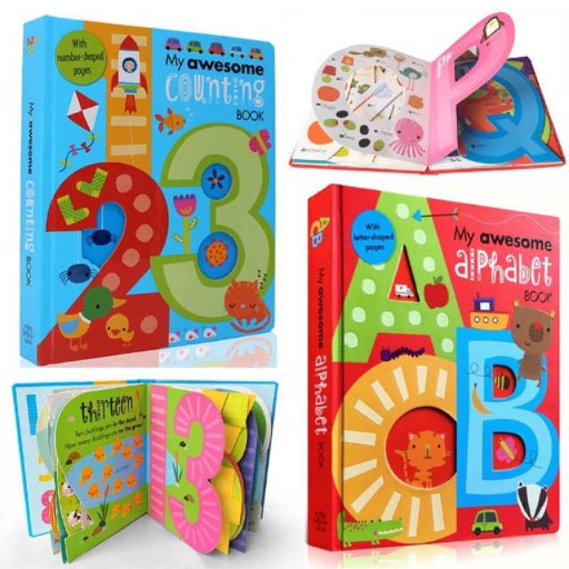 

RB My Awesome Book - Counting - Alphabet - Imported Book Buku Impor Numbers Make Believe Ideas