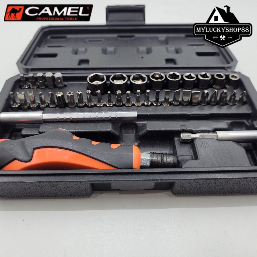 Camel Set 43Pcs Mata Obeng Kunci Sock 43 in 1 Box Screwdriver Sok