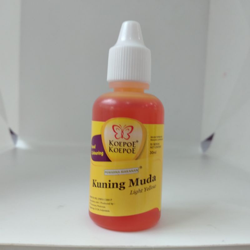 

pewarna makanan kuning muda 30 ml( koepoe- koepoe)