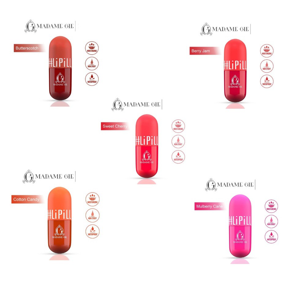 MADAME GIE LiPill Liptint | Lip Tint Madamegie Lip Pill by AILIN