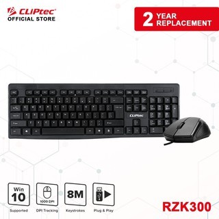 PAKET COMBO KEYBOARD  Mouse  Set Wired CLIPtec RZK300 Exclusive GARANSI 2 TAHUN RESMI