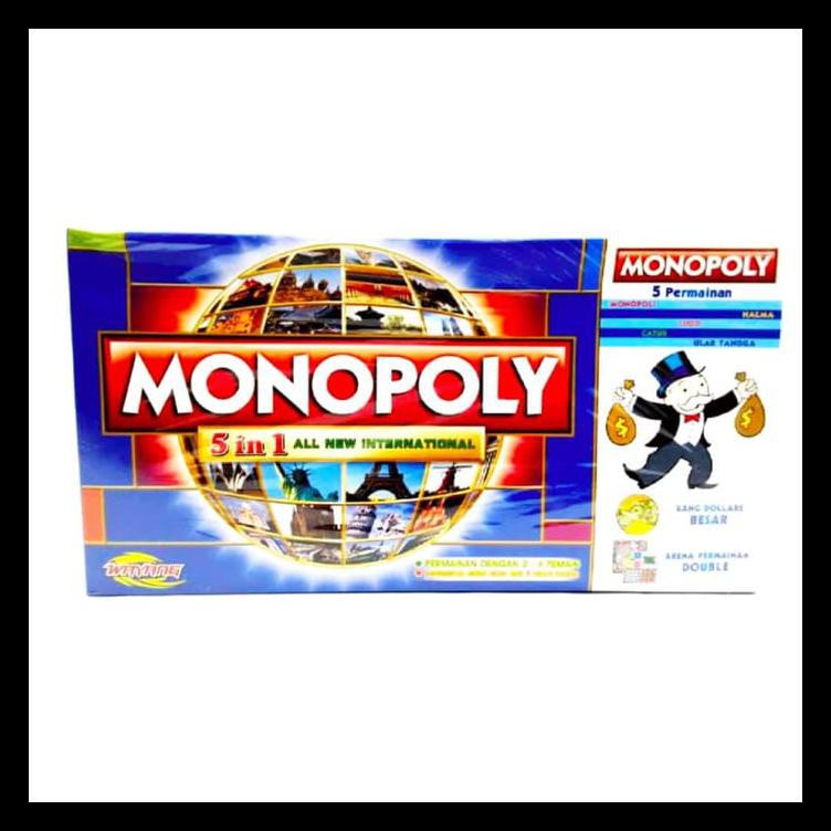 Monopoli 5 In 1 Internasional / Monopoly 5In1 Termurah