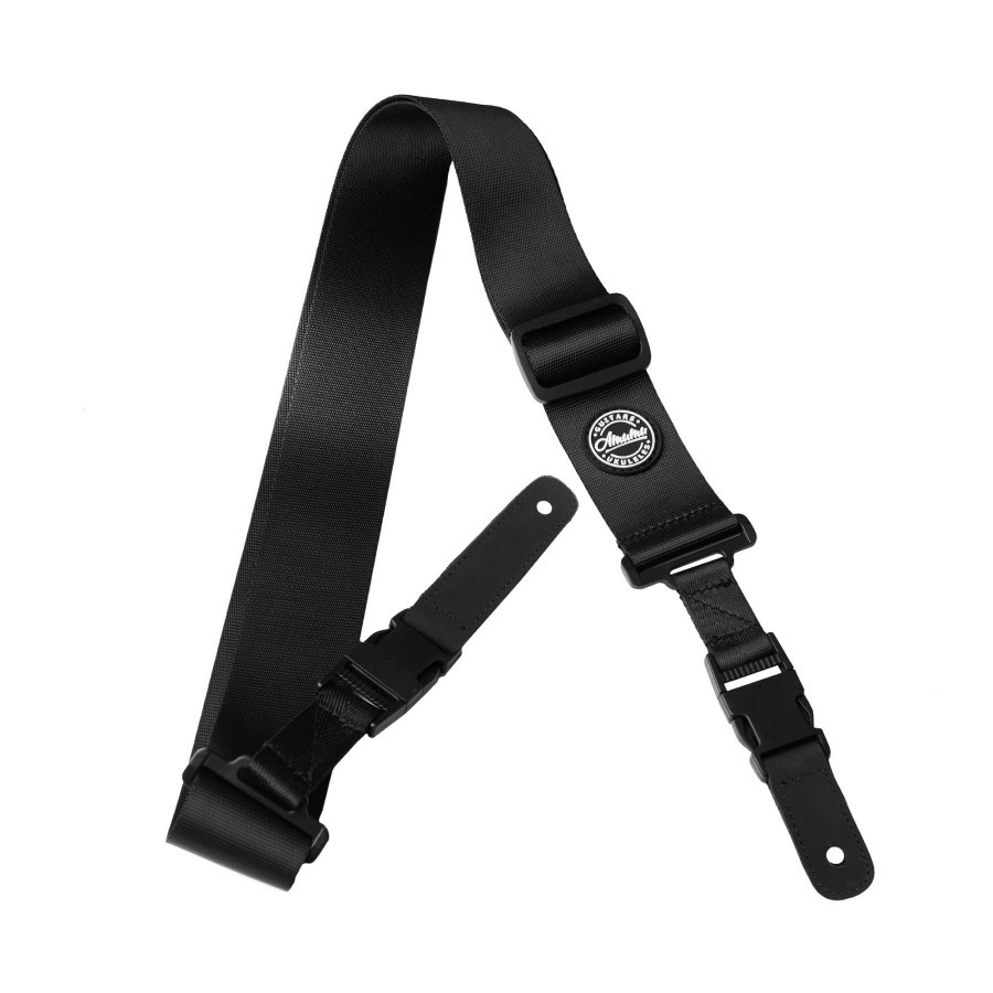 Amumu PA01W-BK Seatbelt Guitar Strap with Clip Black