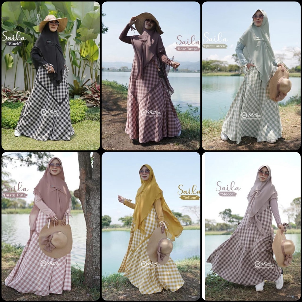 [MADENIA SYAR'I SALE] GAMIS SET SYARI / DRESS ONLY ORIGINAL BRAND " SAILA" By Masya / Madenia Syari 