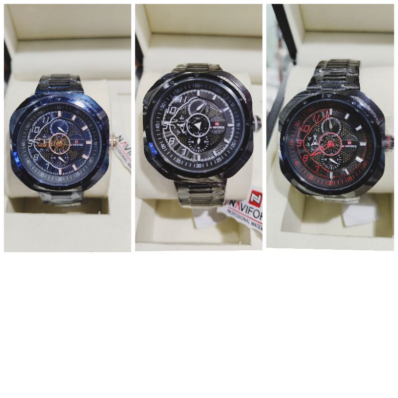 JAM TANGAN PRIA NAVIFORCE 9141/ NAVIFORCE 9141 RANTAI ORIGINAL