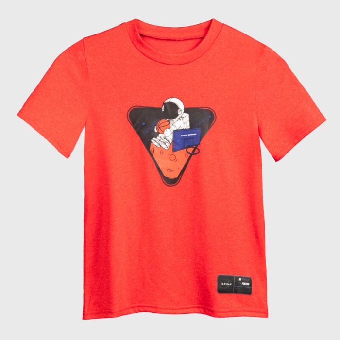 TARMAK Kaus Basket Anak Cewek/Cowok TS500 Fast - Cosmo Red - 8642061 - 8-9years