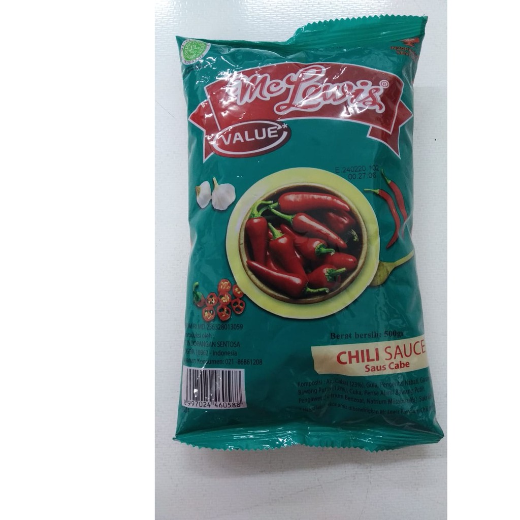 MC LEWIS CHILLI SAUCE SAMBAL 500GR HARGA PROMO