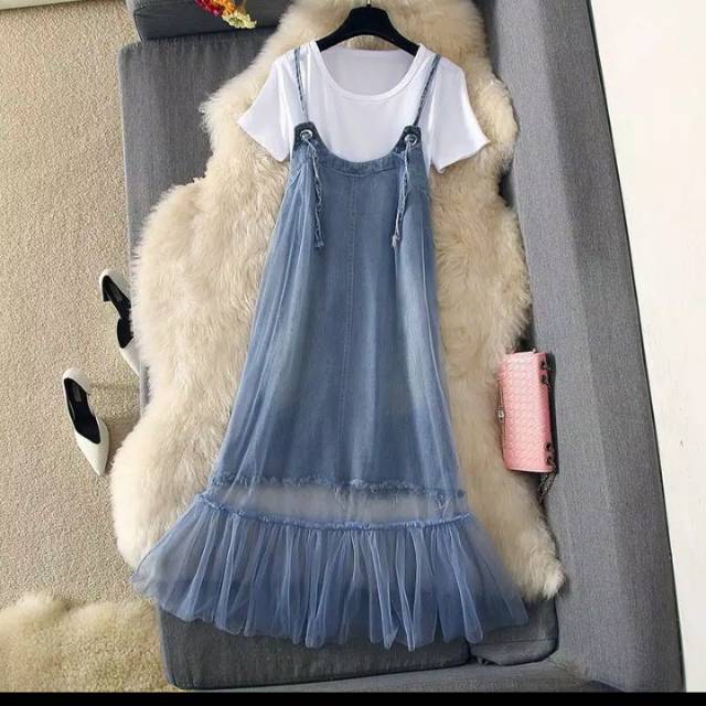 Rompi denim panjang bekas