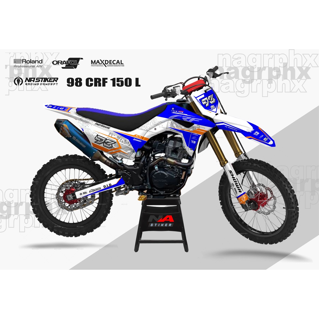 DECAL CRF BIRU STIKER CRF 150L FULLBODY NA STIKER CRF-98