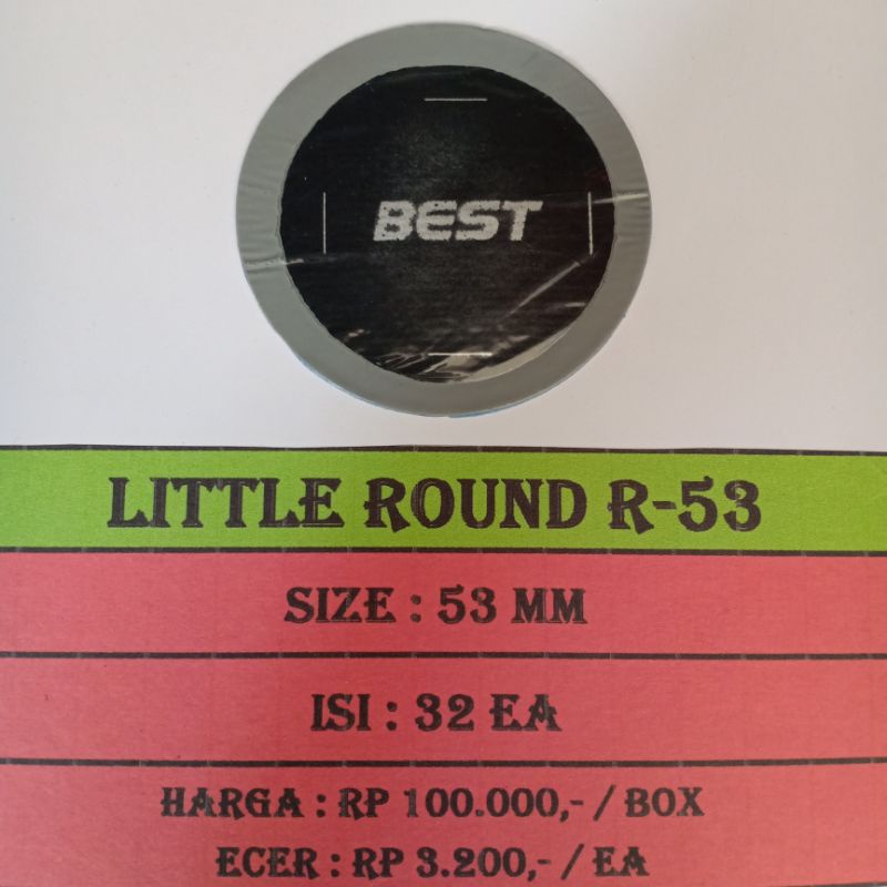 Bestpatch Little Round 53mm 1 Box isi 32pcs - Karet Tambal Ban Dalam - Best - Bestpatch