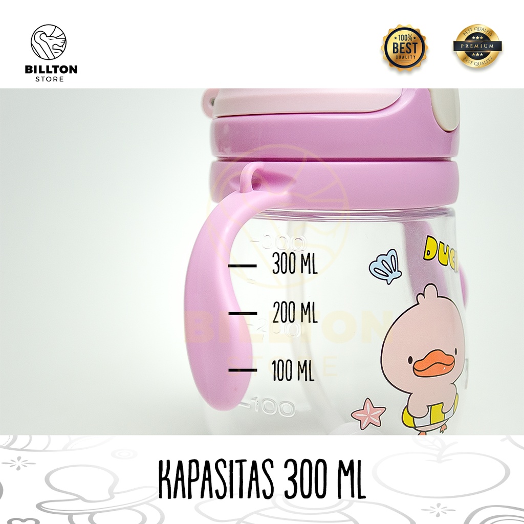 Botol Minum Anak Bayi Balita / Botol Air Minum Anak Sedotan Karakter / Botol Minum Gelas Anak Balita Bayi Botol Bayi Gagang Dan Tali