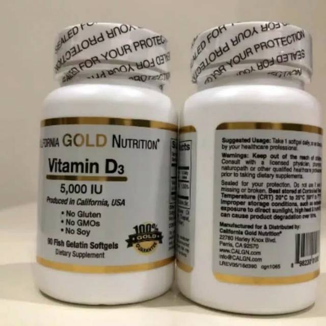 Vitamin D3 California Gold Nutrition 5000 IU