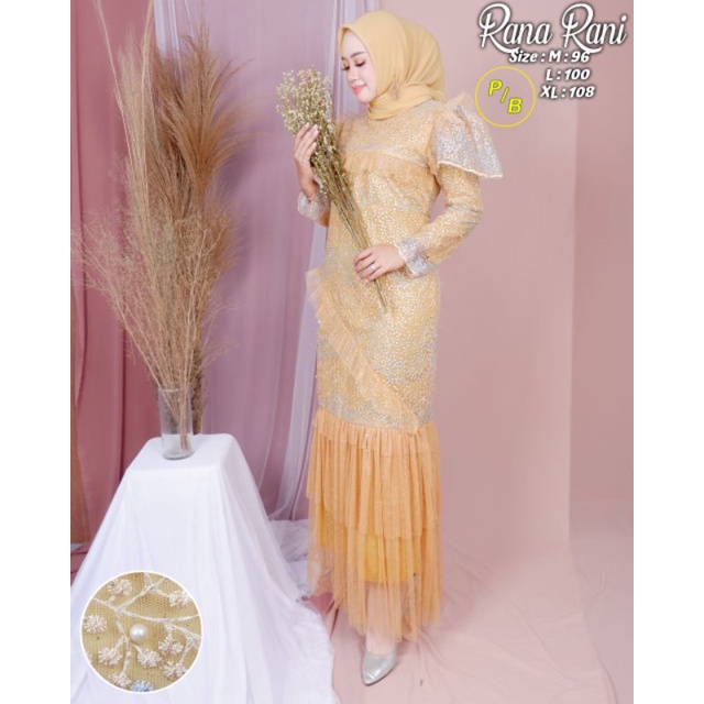 Salee!!!Gamis Rana Rani &quot;Tulle Springkel&quot;Original PB Butik