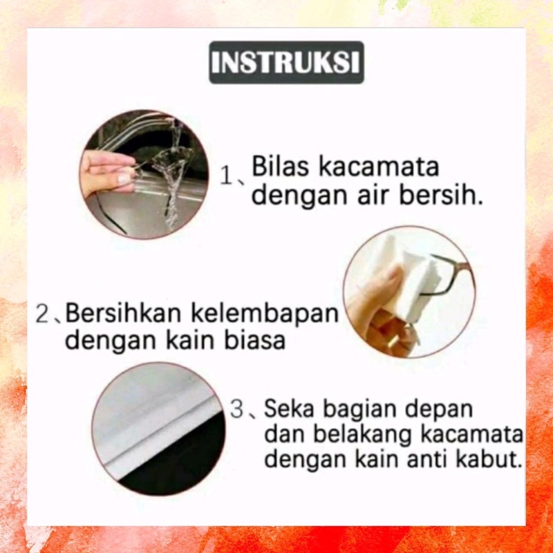 Lap Anti Embun Kacamata Anti Fog Kacamata Spion Helm Pemakaian Berkali Kali