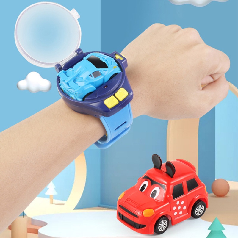 Mary Wearable Watch RC Car Toy Light USB Gadget Mobil Mini Dengan Gelang Jam Hadiah Anak