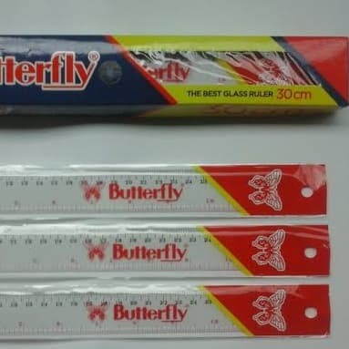 

Berkualitas Penggaris Plastik Butterfly 30Cm/Pack Murah