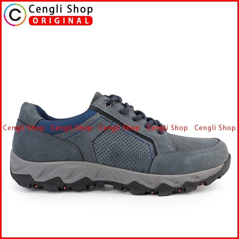 SEPATU SNEAKER JIM JOKER PRIA ORIGINAL CASUAL KULIT BIRU NAVY JJ27