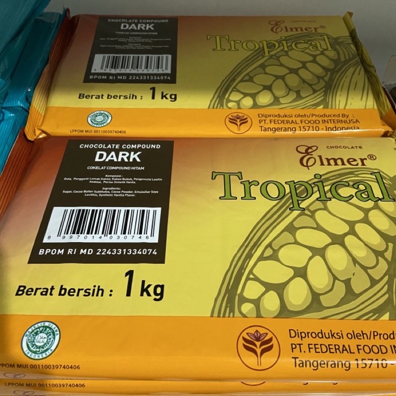 COKLAT BATANG ELMER TROPICAL DARK 1 KG