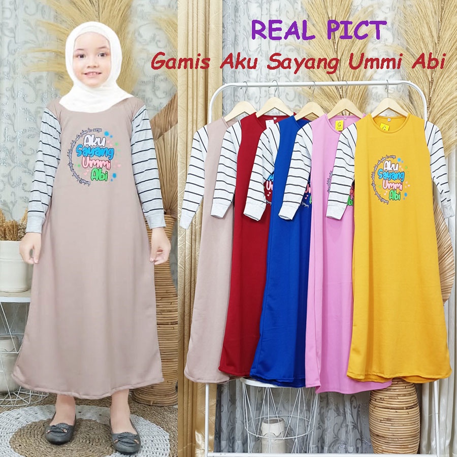 GAMIS AKU SAYANG UMMI DAN ABI ANAK 3-12tahun CARLINA FASHION