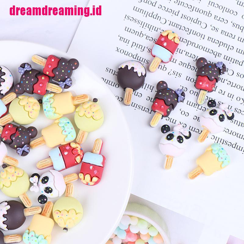 5pcs / set Mainan Miniatur Es Krim Popsicle Skala 1: 12 1: 6 Untuk Dekorasi Rumah Boneka