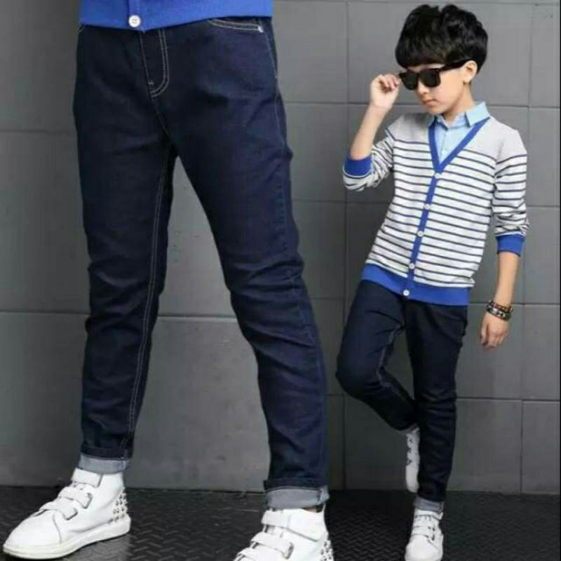 celana jeans tanggung anak laki - laki sd~smp/celana jeans anak cowok  / celana panjang anak laki la