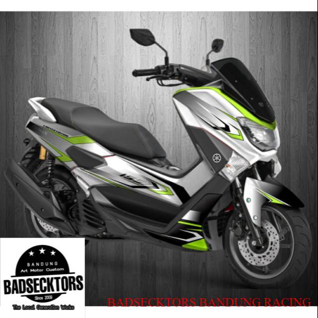 Sticker decal full body Yamaha nmax putih stabilo motip simple keren
