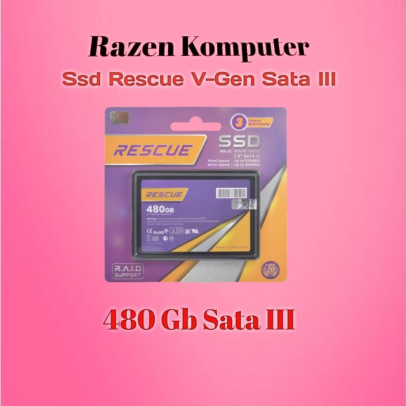 Ssd Sata III RESCUE V-GEN 120GB / 240 GB / 480GB / 960GB