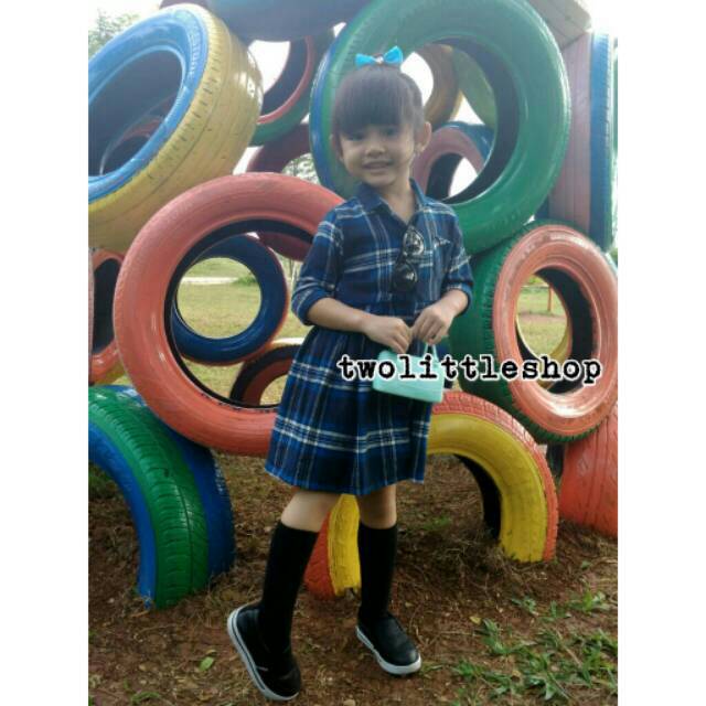 Grosir Dress kemeja flanel anak/ kemeja flanel