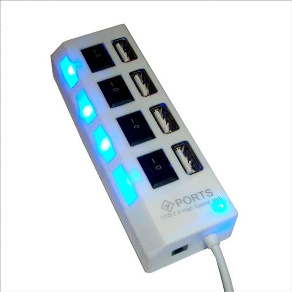 USB HUB 4 PORT SAKLAR USB 2.0 Switch ON OFF LED