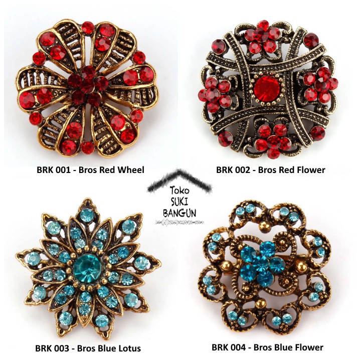 BRK 001-004 Bros Pin Mungil Bunga Wanita Fashion Flower Brooch Women