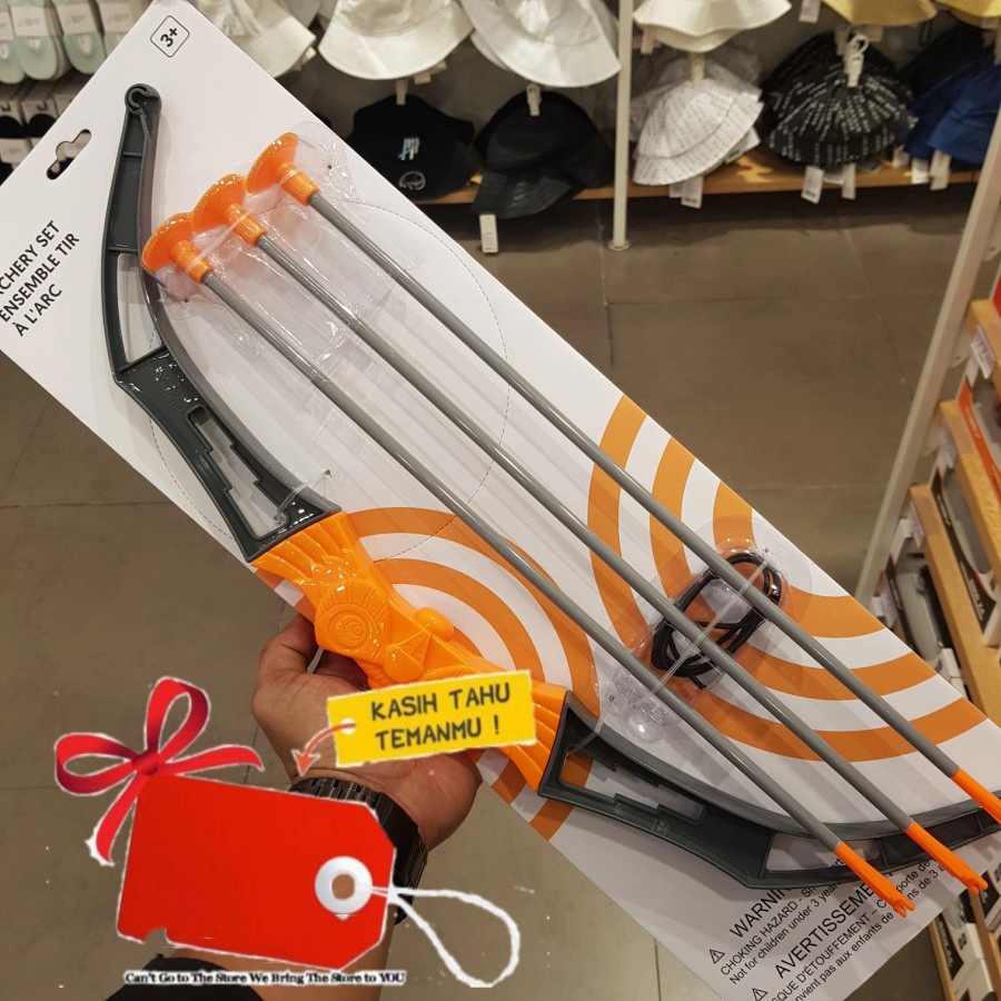 Toys Store -  Miniso Mainan Anak Toy Busur & 3pcs Anak Panah Panahan 14x2x66cm