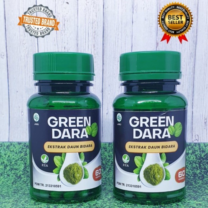 

Terbaik Kapsul Green Dara Eza Ekstrak Daun Bidara isi 60 kapsul