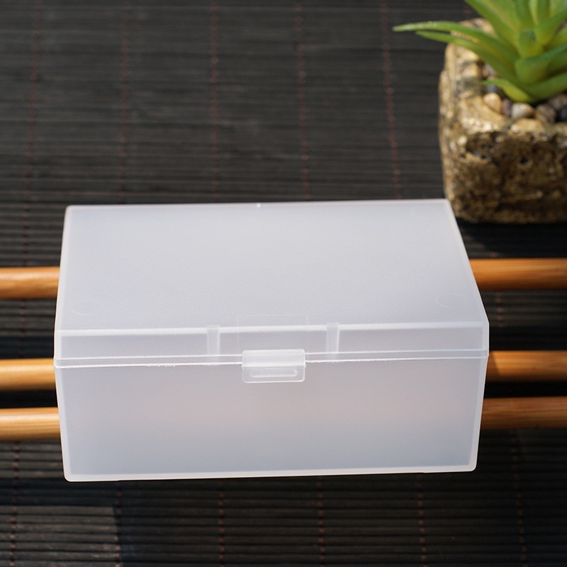 Portable Clear Matte Rectangle Plastic Storage Box Pills Beads Package Box