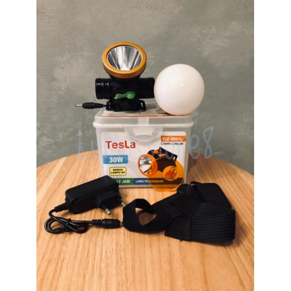 Senter Kepala + Bohlam Tesla 30 Watt TLK-9051L