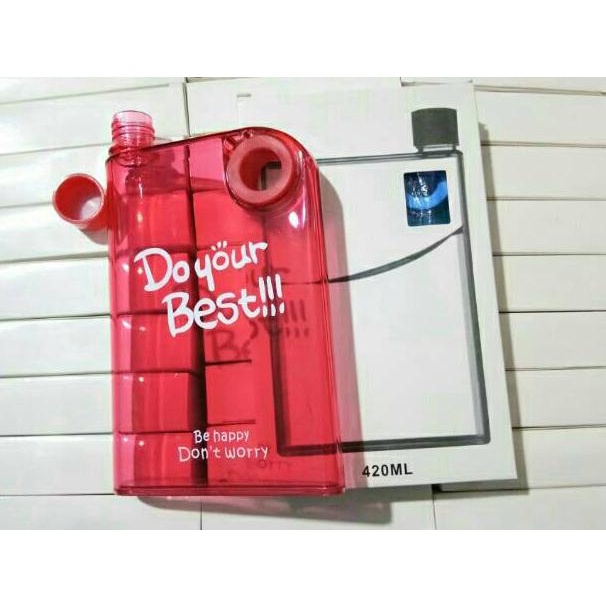 Memobottle A5 Botol Minum Memo 420 ML - Botol Memo Tipis Slim F4T2