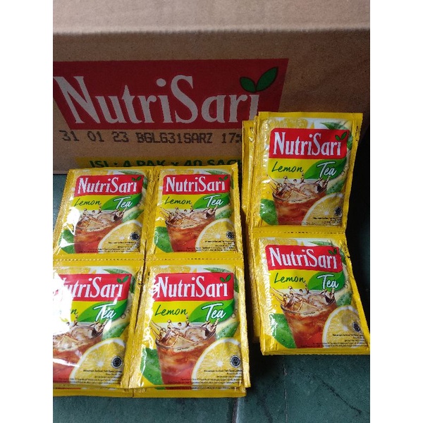 

Nutrisari Lemon tea 1 renceng isi 10