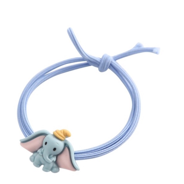 Ennwen IK131 Ikat Rambut Korea Gajah Elephant Rubber Band Head Rope-blue