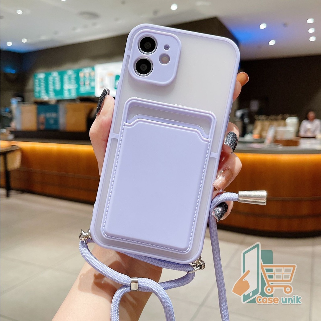 Softcase Slingcase Lanyard Aero Slotcard iphone 6g 6s 6g+ 6s+ 7g 8g Se 7g+ 8g+ Xr X Xs Max CS4236