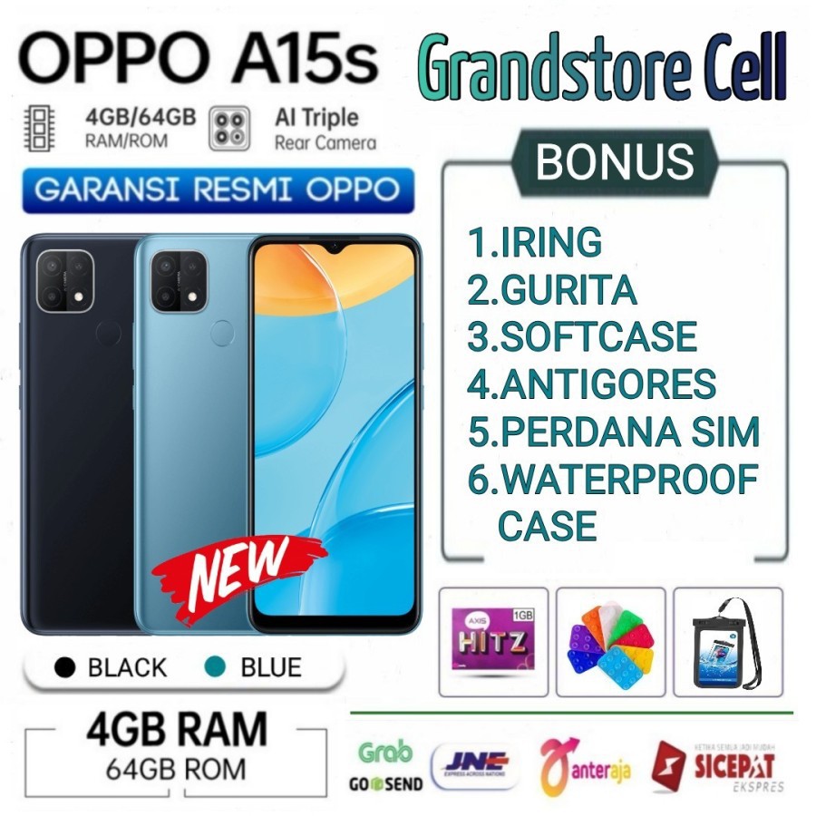 OPPO A15S RAM 4/64 GB GARANSI RESMI OPPO INDONESIA - Demo Tanpa Dus