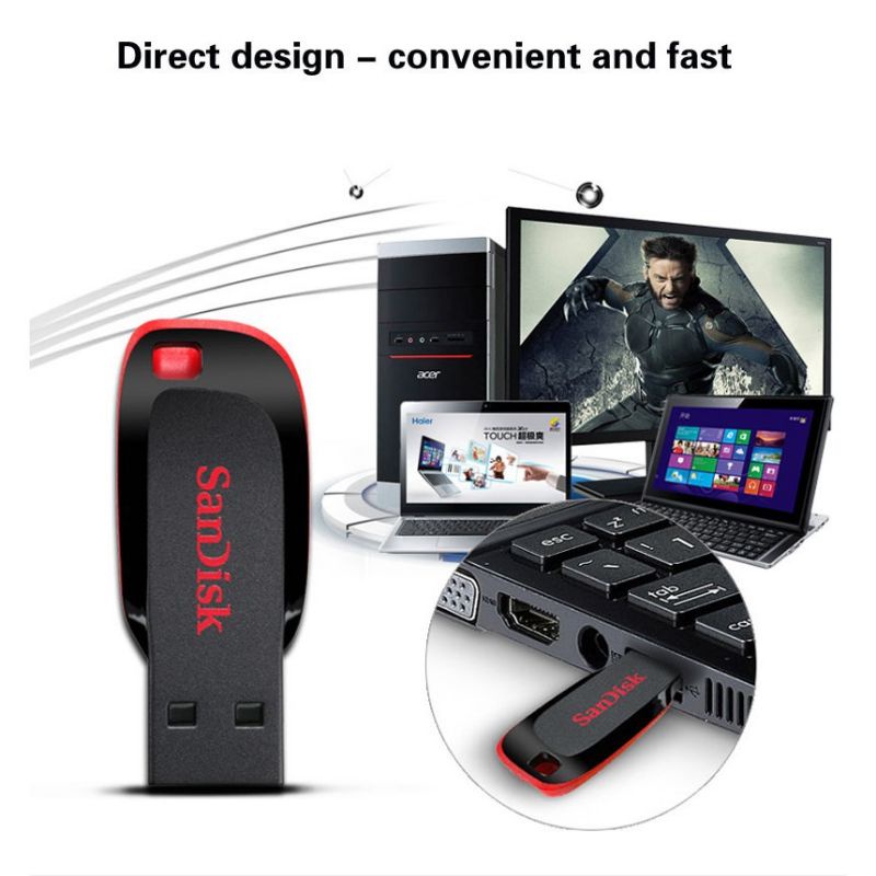 Flashdisk Sandisk USB 2.0 Cruzer Blade CZ50 ORIGINAL Garansi Resmi