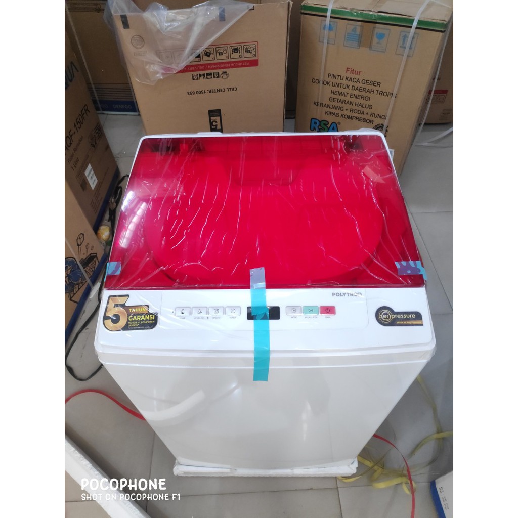 MESIN CUCI 1 TABUNG POLYTRON PAW 9527 TOP LOADING 9.5 KG ZEROMATIC