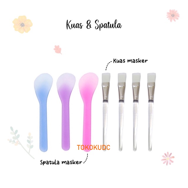 KUAS MASKER / SPATULA MASKER  PERLENGKAPAN UNTUK MASKERAN DI RUMAH 2IN1 SPATULA MASKER KOMEDO