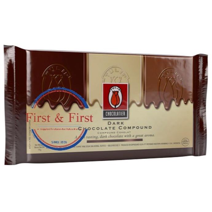 

BAHAN KUE COKLAT TULIP DARK CHOCOLATE COMPOUND 1 KG PERISA MAKANAN & MINUMAN