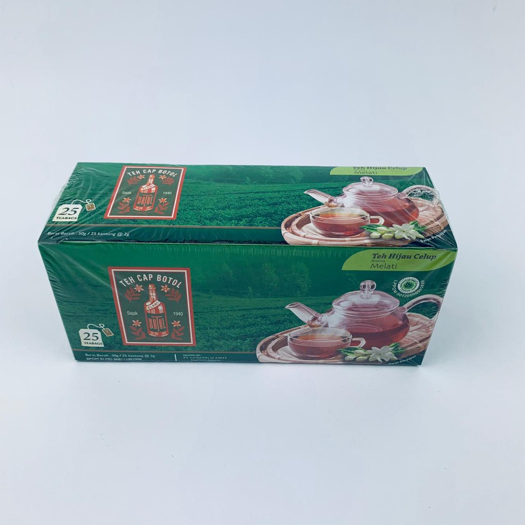Teh Cap Botol / Teh Hijau Celup Aroma Melati / isi 25 teabags