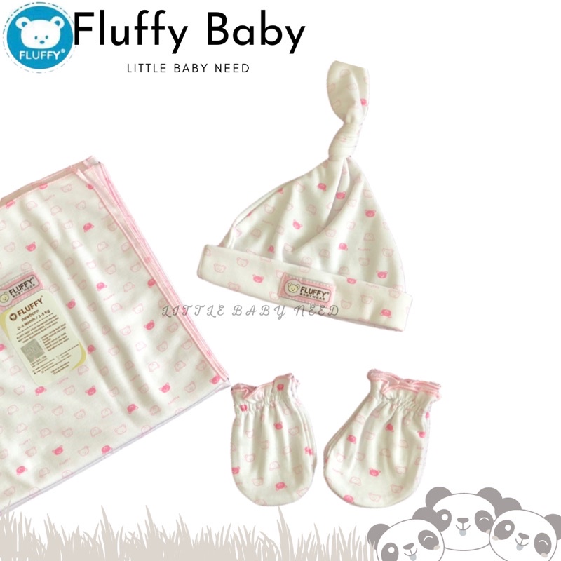 BEDONG FLUFFY BABY WEAR BEDONG JUMBO SATU SET SARUNG TANGAN KAKI TOPI TAPI FLUFFY BAJU BAYI PEREMPUA