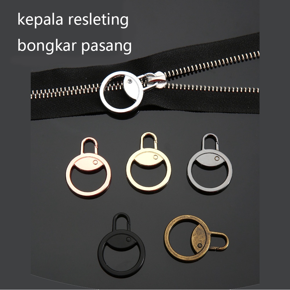 Kepala Resleting adjustable bisa dicopot pasang untuk Tas, Sepatu, Baju, Jaket, dll
